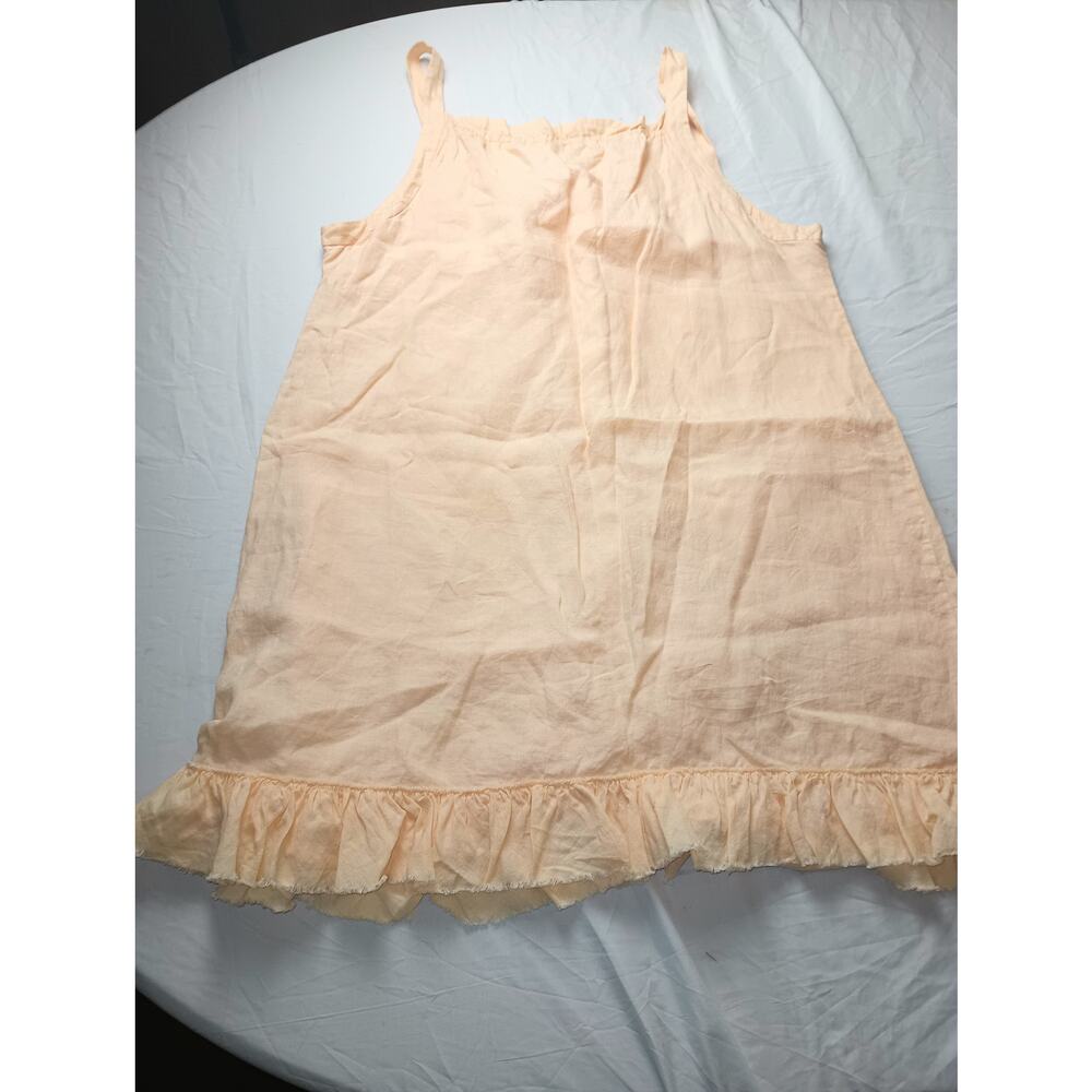Eileen Fisher Irish Linen Orange Cami Dress Short Gauzy Women Size XL - Picture 4 of 4
